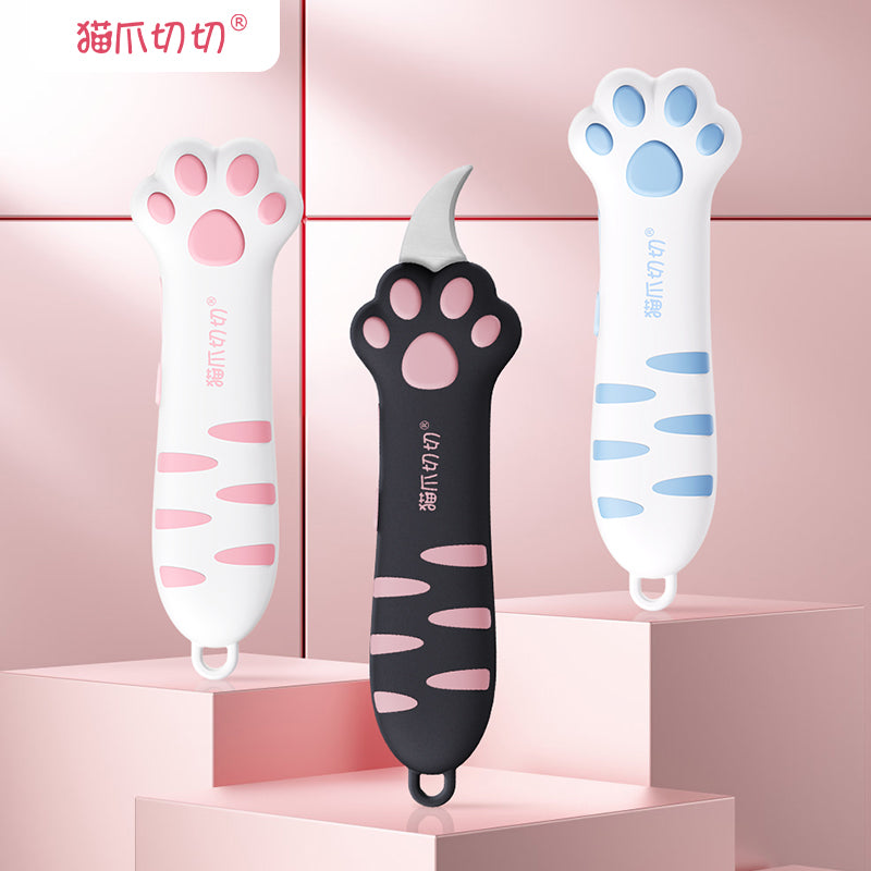 Meowkit Retractable Cat Claw Knife Cute Cat Box Cutter